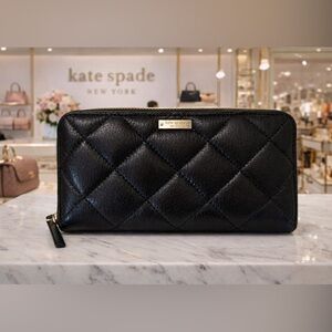 Kate Spade Quilted Zip Around Wallet - NWOT